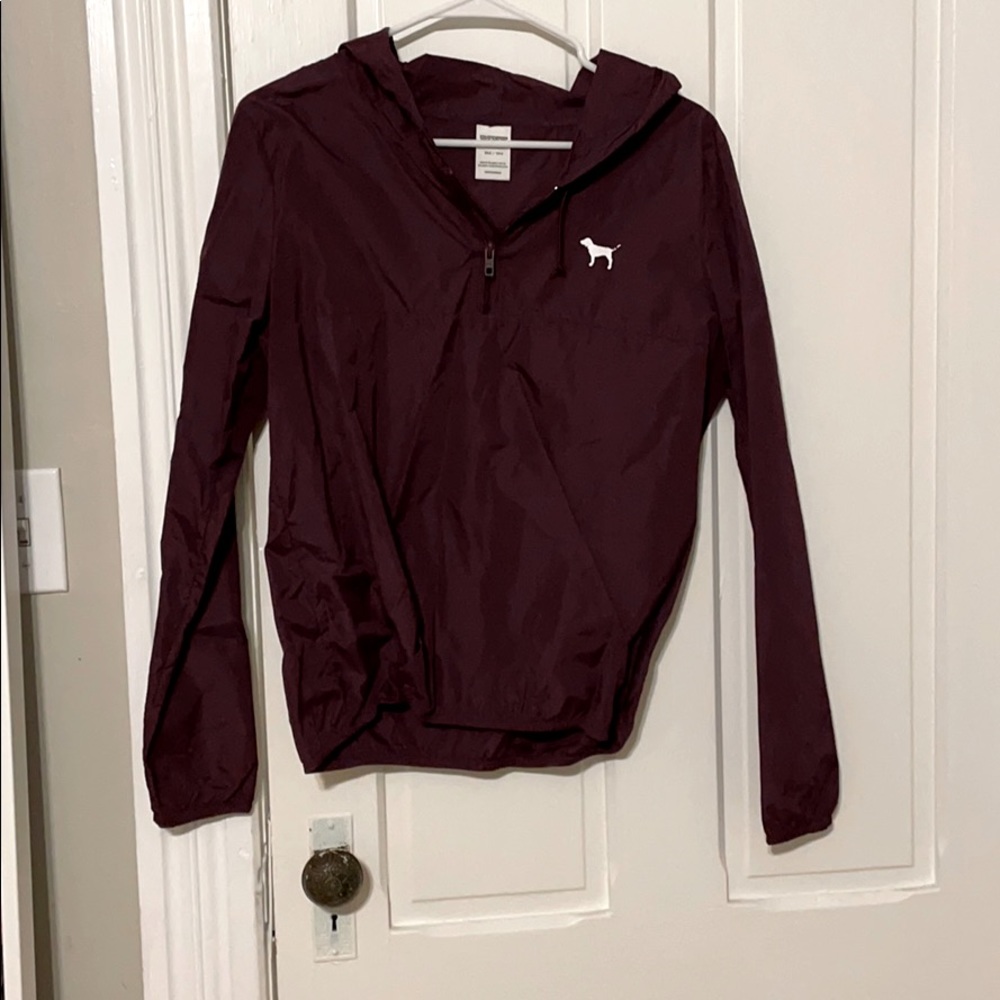 Maroon wind breaker